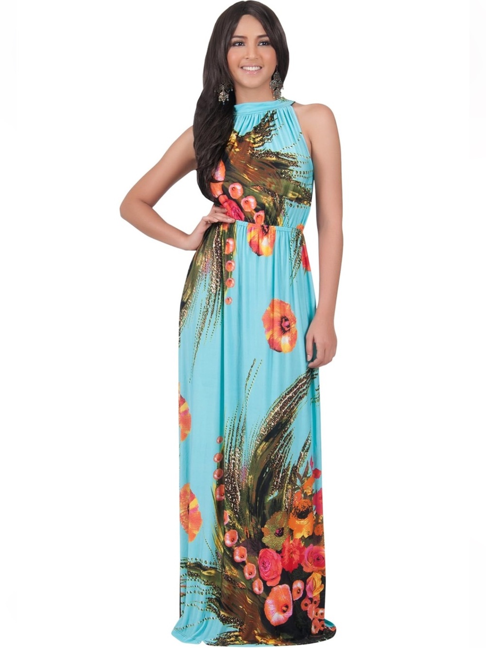 Koh Koh Halter Floral Long Maxi Dress from Amazon - Worn Once!